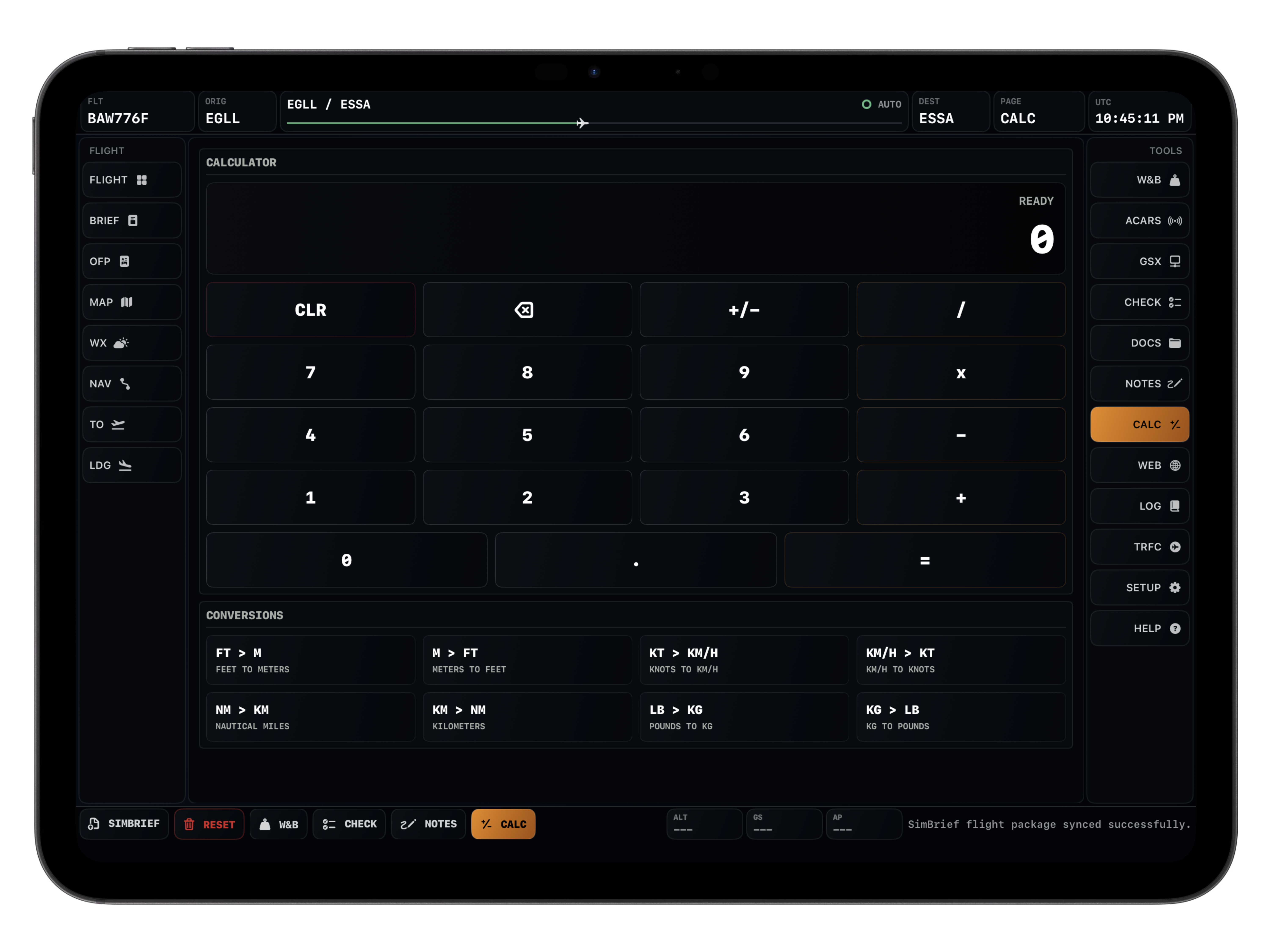 Calculator screen